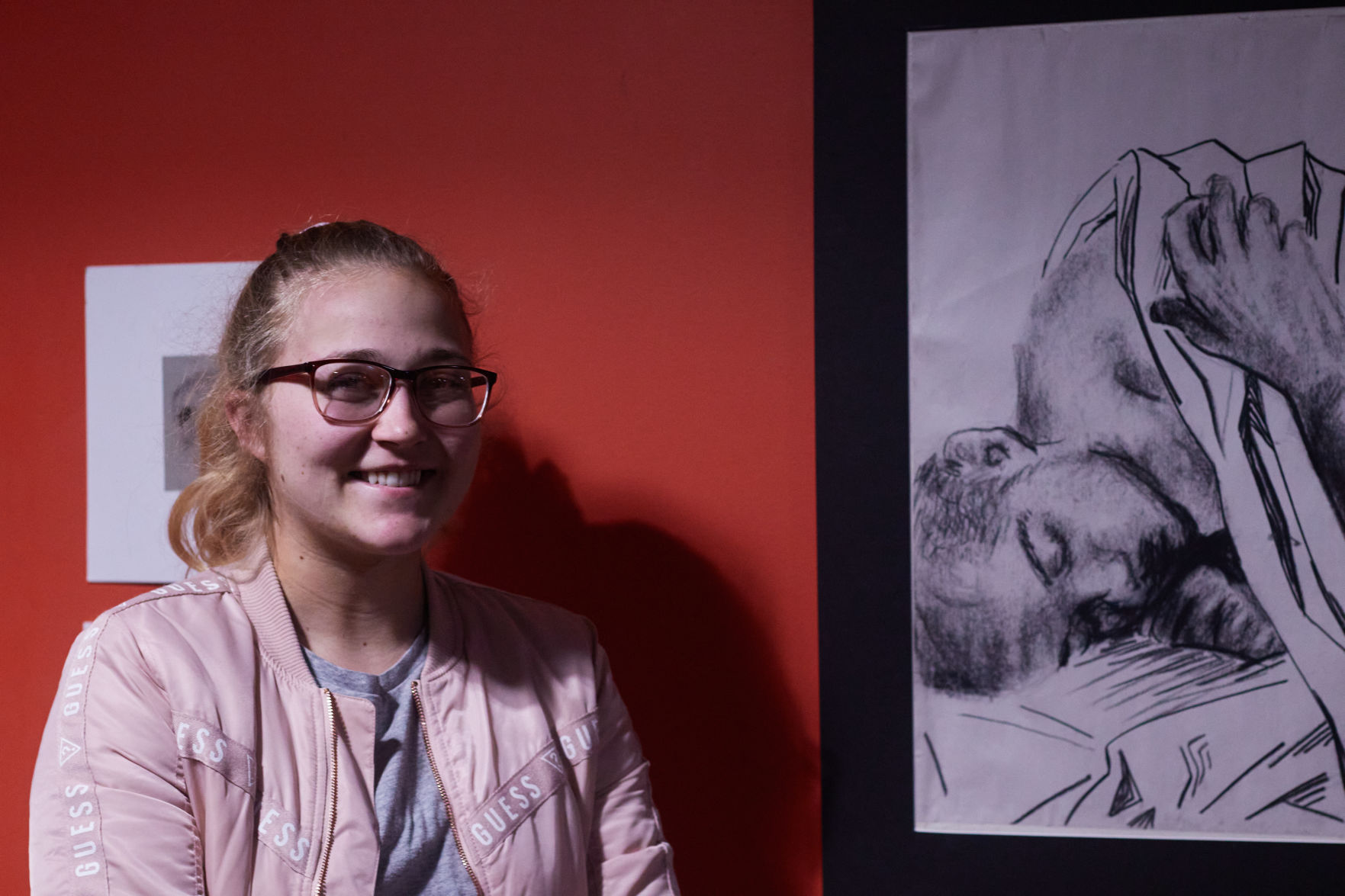 Anne-Marie with painting